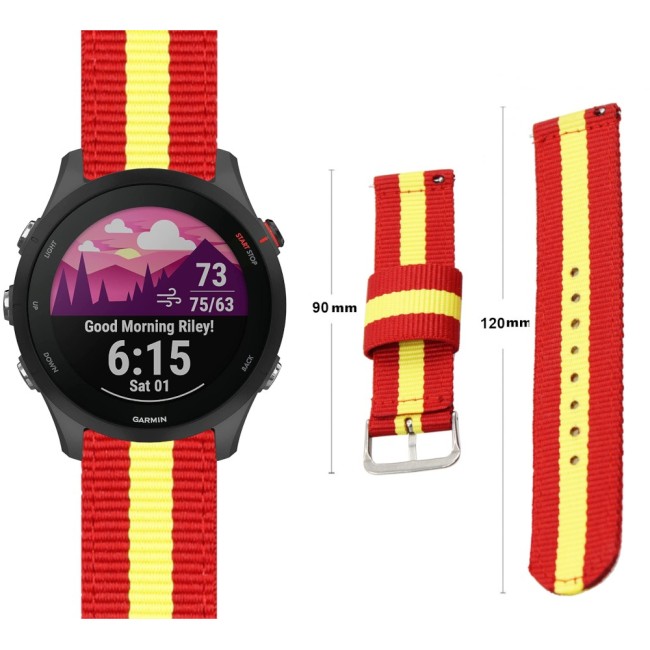 Estuyoya Correa nylon Garmin Forerunner 255 España rojigualda