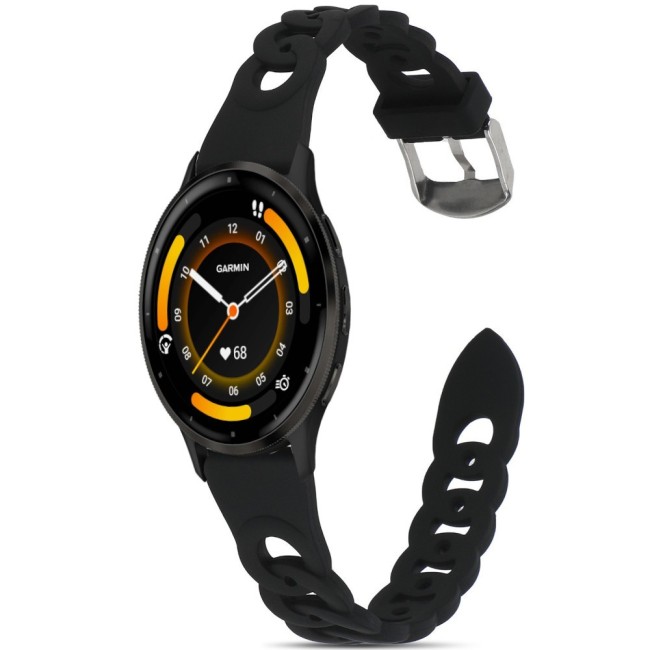 Estuyoya Correa silicona Diseño Cadena Garmin Venu 3 Negro