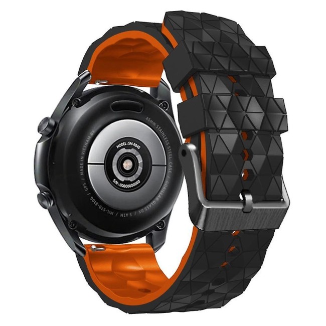 Estuyoya Correa silicona Geometric Garmin Venu 3 Negro,Naranja