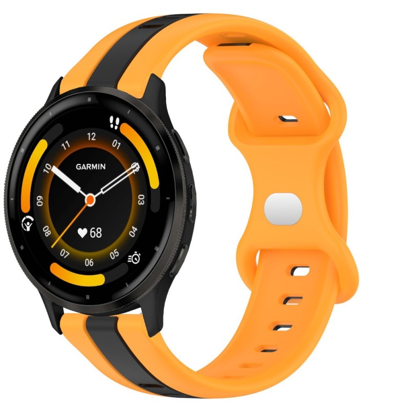 Estuyoya Correa silicona Raya Garmin Venu 3 Naranja,Negro