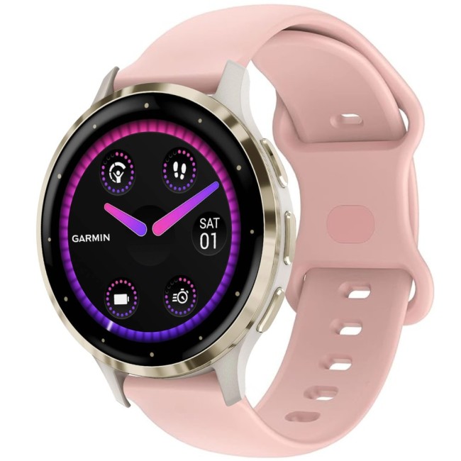 Estuyoya Correa silicona Doble Cierre Garmin Venu 3S Rosa