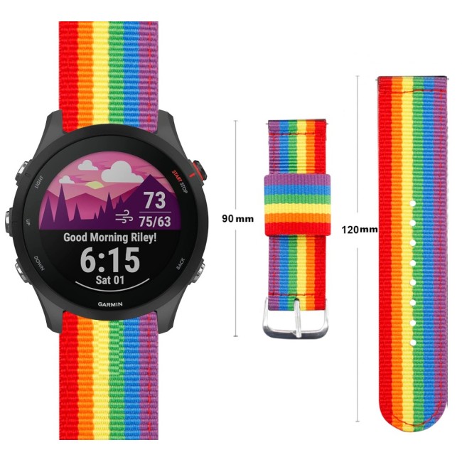 Estuyoya Correa nylon Garmin Forerunner 255 lgtbi