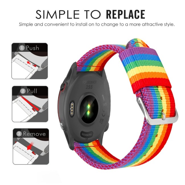 Estuyoya Correa nylon Garmin Forerunner 255 lgtbi