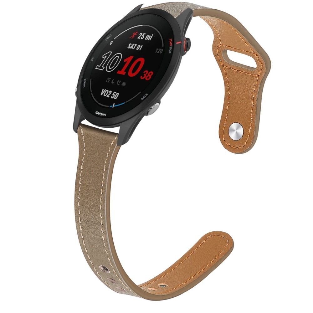 Estuyoya Correa cuero Slim Garmin Forerunner 255 marrón