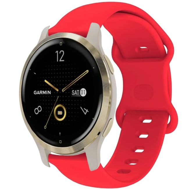 Estuyoya Correa silicona Doble Cierre Garmin Venu 2S Rojo