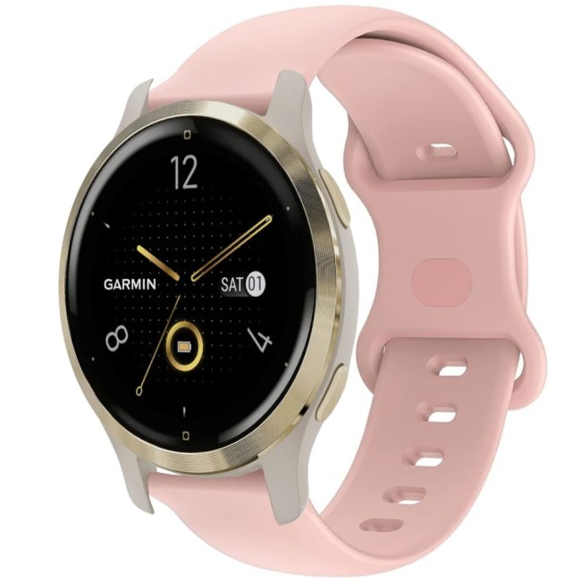 Estuyoya Correa silicona Doble Cierre Garmin Venu 2S Rosa