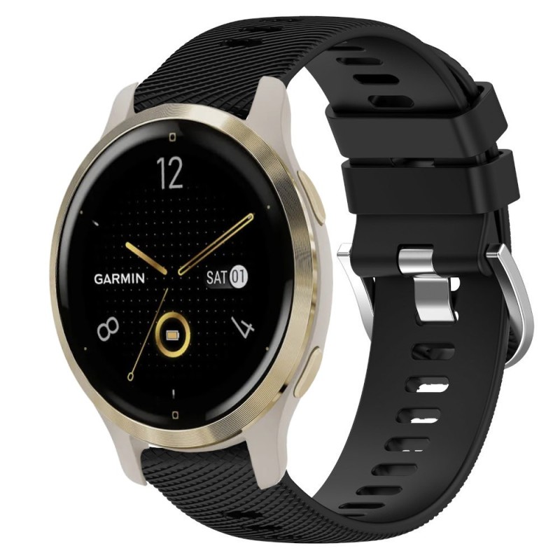 Estuyoya Correa silicona Hebilla Deportiva Garmin Venu 2S Negro