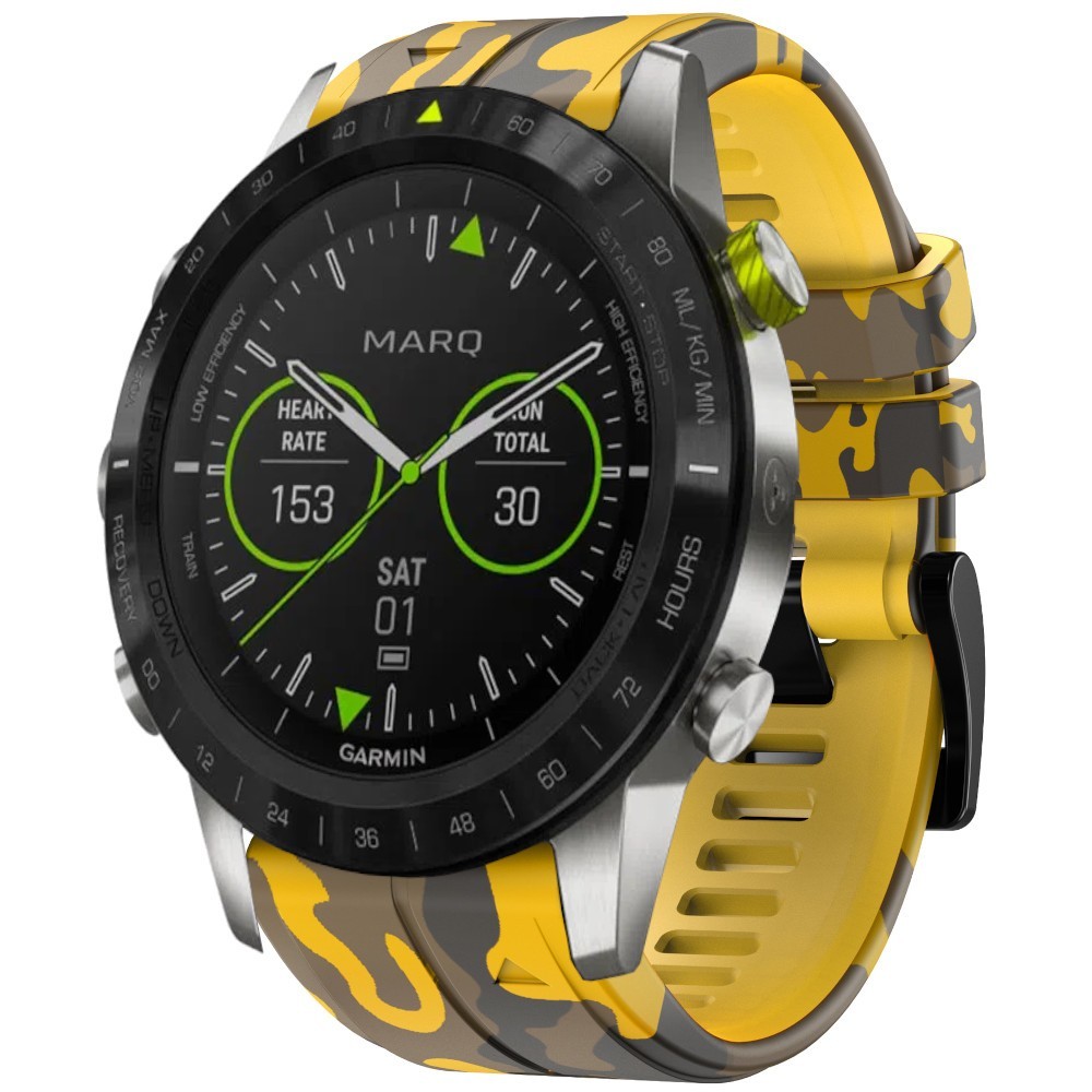 Estuyoya Correa silicona Camuflaje Garmin MARQ Gen 2 Amarillo