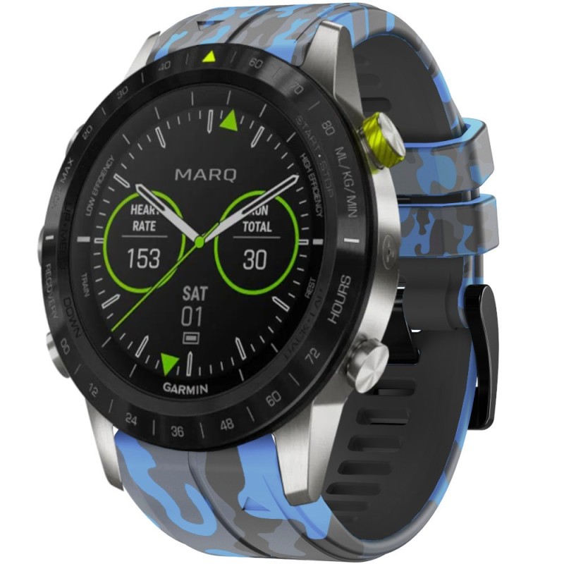 Estuyoya Correa silicona Camuflaje Garmin MARQ Gen 2 Azul