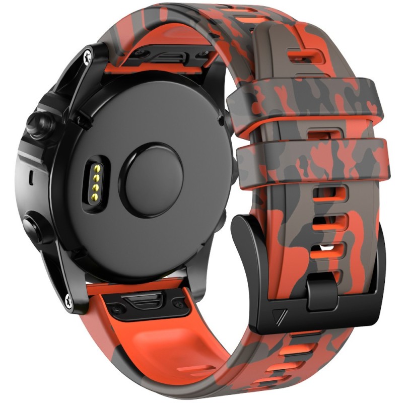 Estuyoya Correa silicona Camuflaje Garmin MARQ Gen 2 Naranja