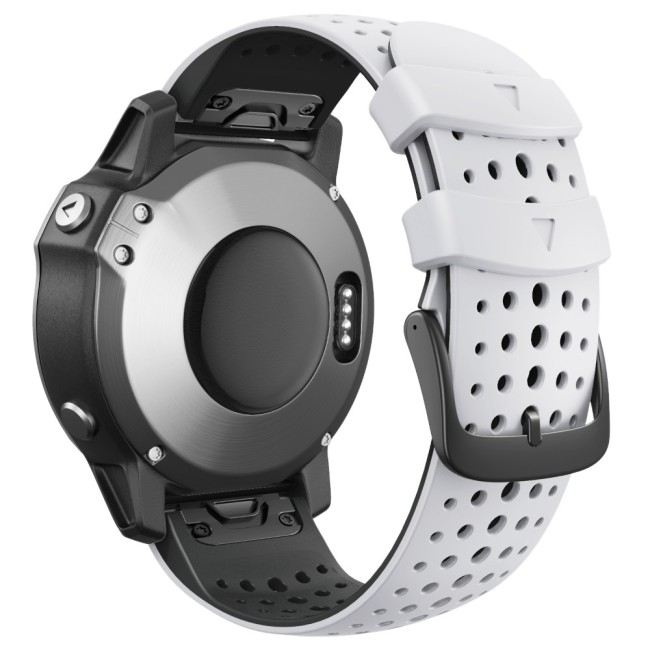 Estuyoya Correa silicona Deportiva Agujeros Garmin MARQ Gen 2 Blanco,Negro