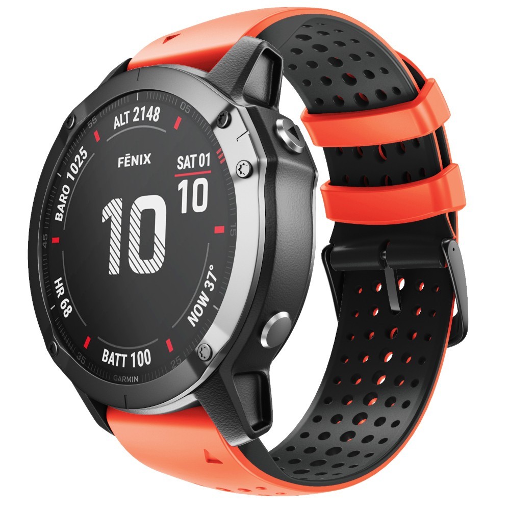 Estuyoya Correa silicona Deportiva Agujeros Garmin MARQ Gen 2 Naranja,Negro