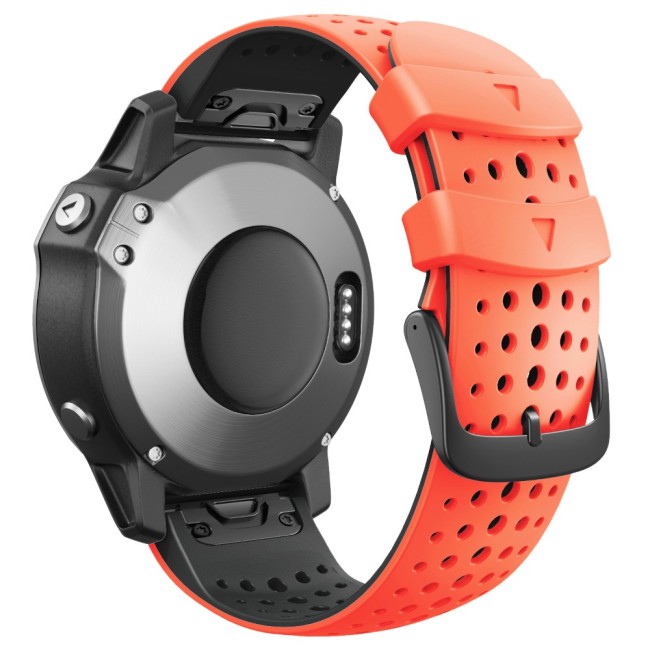 Estuyoya Correa silicona Deportiva Agujeros Garmin MARQ Gen 2 Naranja,Negro