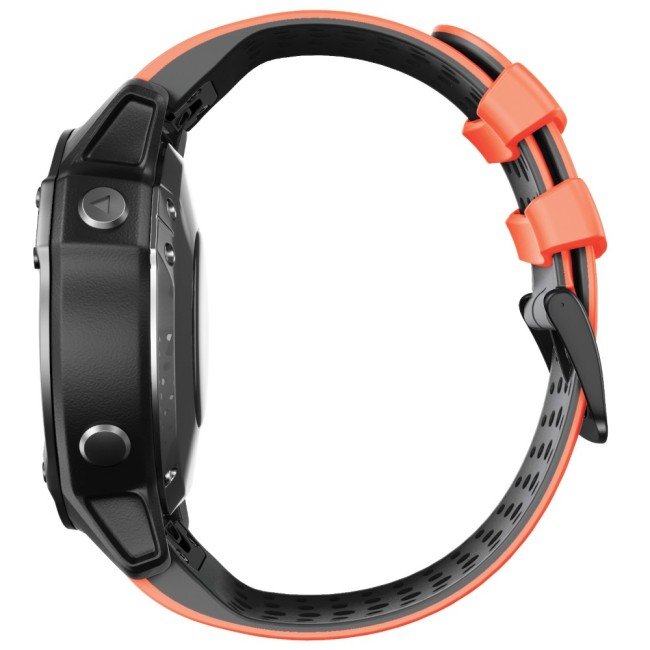 Estuyoya Correa silicona Deportiva Agujeros Garmin MARQ Gen 2 Naranja,Negro