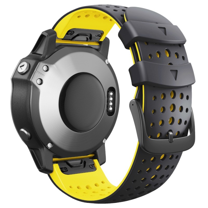 Estuyoya Correa silicona Deportiva Agujeros Garmin MARQ Gen 2 Negro,Amarillo