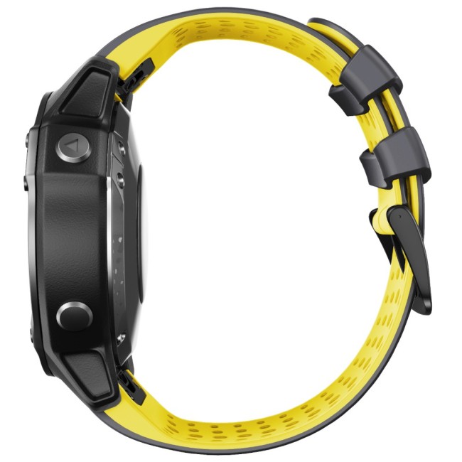 Estuyoya Correa silicona Deportiva Agujeros Garmin MARQ Gen 2 Negro,Amarillo