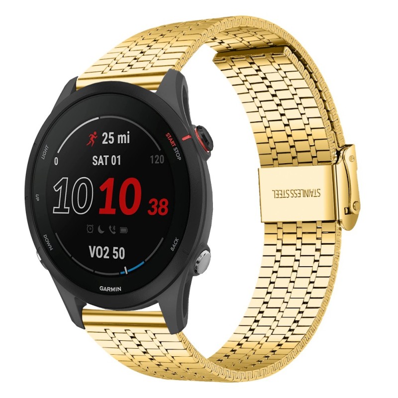 Estuyoya Correa acero Flexible Garmin Forerunner 255 oro