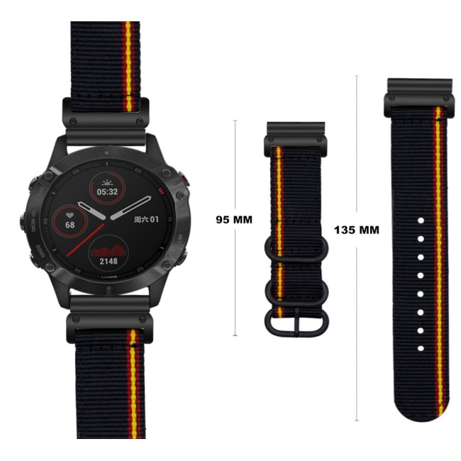 Estuyoya Correa nylon Garmin MARQ Gen 2 España lineblalck