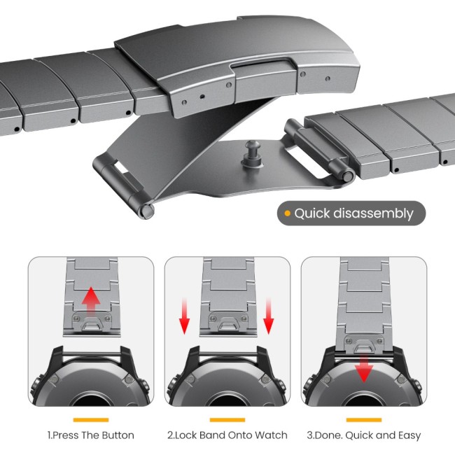 Estuyoya Correa Acero Luxury Garmin MARQ Gen 2 Plata