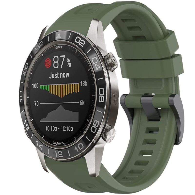 Estuyoya Correa silicona Básica Sport Garmin MARQ Verde Militar