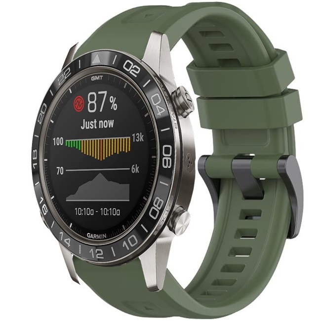 Estuyoya Correa silicona Básica Sport Garmin MARQ Verde Militar