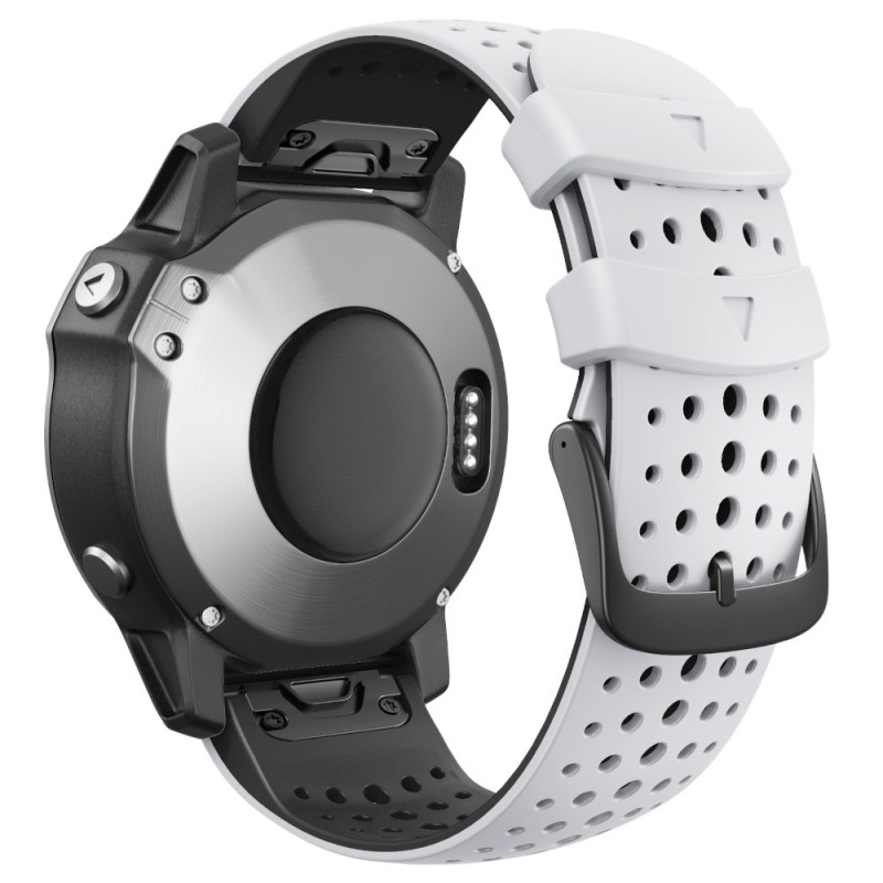 Estuyoya Correa silicona Deportiva Agujeros Garmin MARQ Blanco,Negro