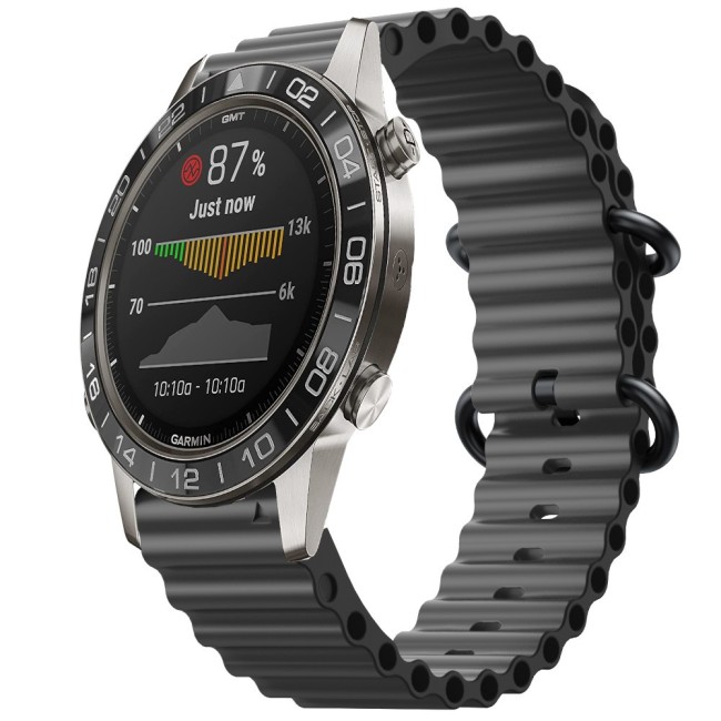 Estuyoya Correa silicona Ocean Garmin MARQ negro