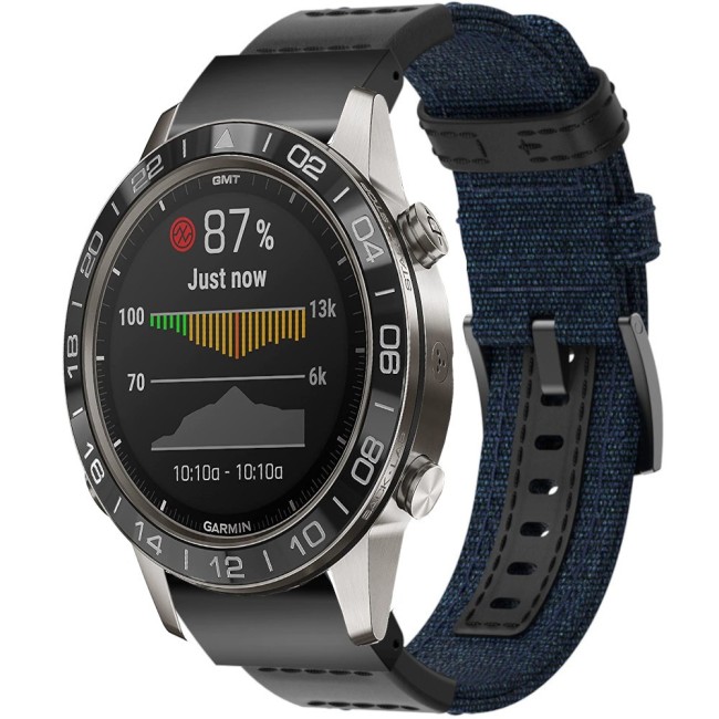 Estuyoya Correa nylon balistico Garmin MARQ azul