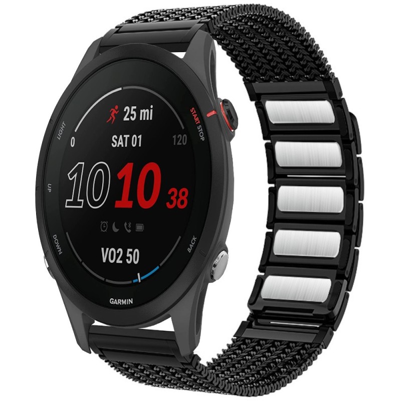 Estuyoya Correa acero Imán Garmin Forerunner 255 negro