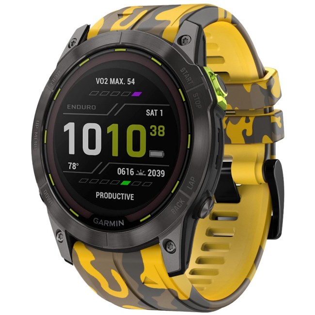 Estuyoya Correa silicona Camuflaje Garmin Enduro Gen 2 Amarillo