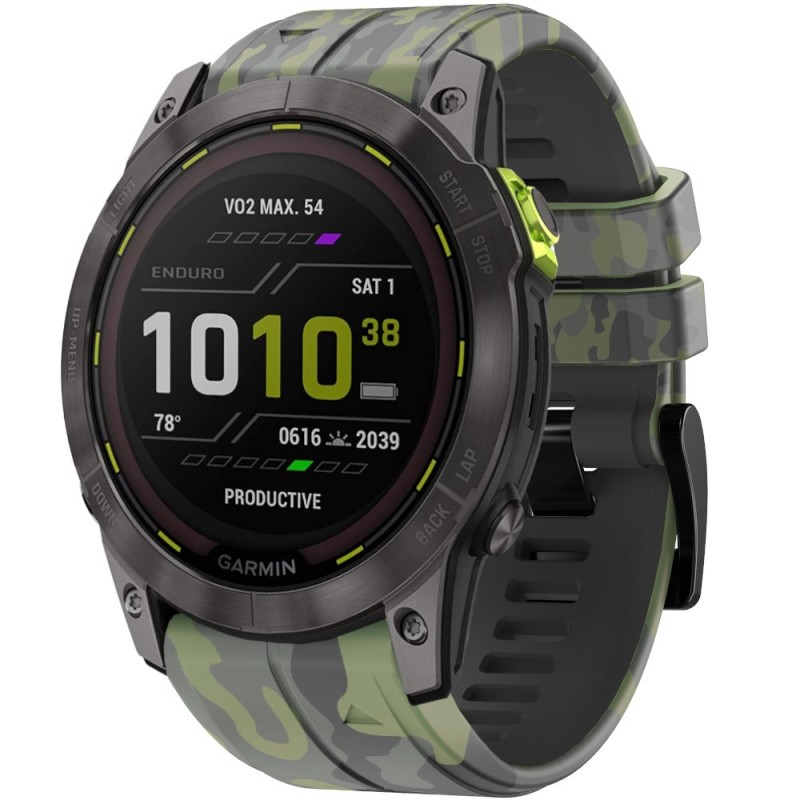 Estuyoya Correa silicona Camuflaje Garmin Enduro Gen 2 Verde