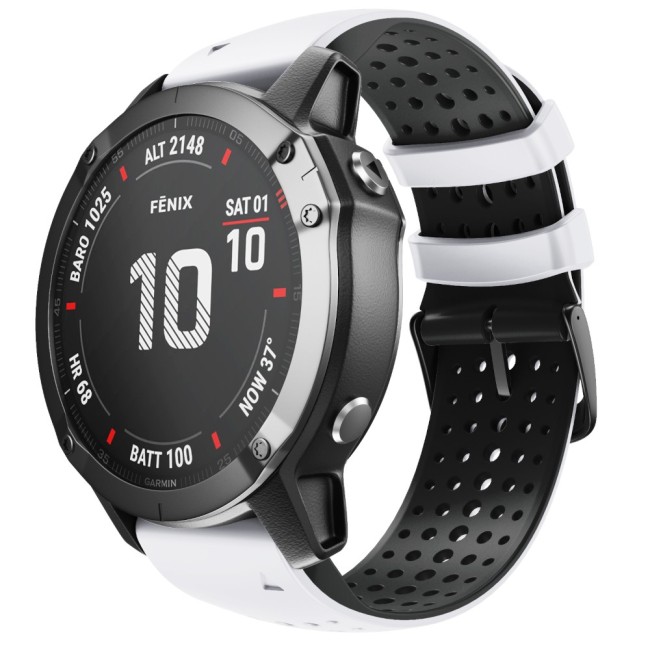 Estuyoya Correa silicona Deportiva Agujeros Garmin Enduro Gen 2 Blanco,Negro