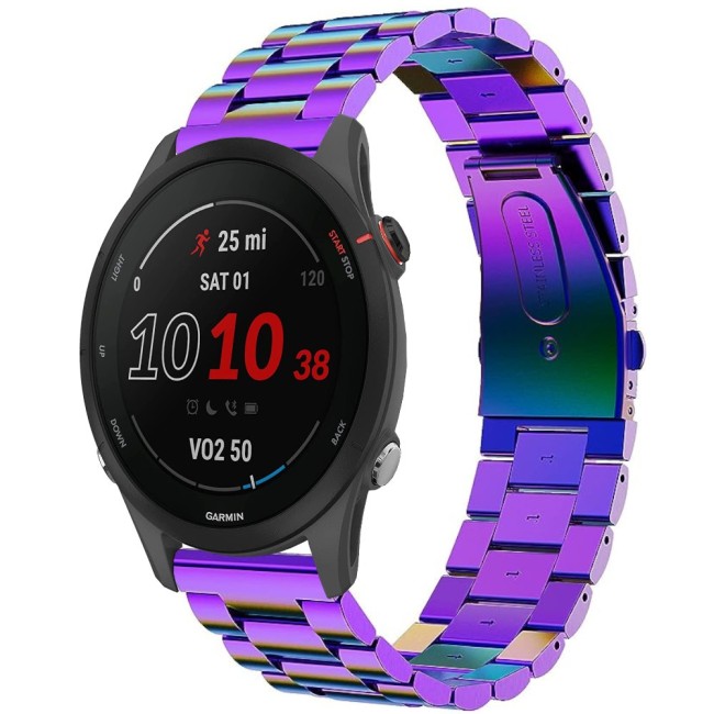 Estuyoya Correa metal acero Garmin Forerunner 255 multicolor