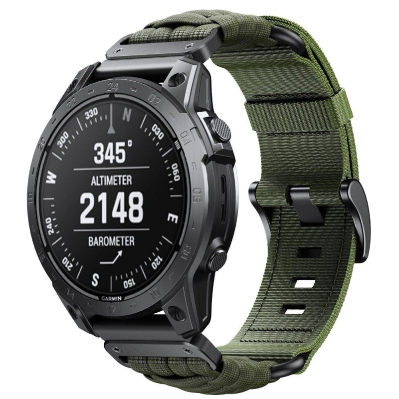 Estuyoya Correa nylon Paracord Garmin Epix Pro Gen 2 - 51mm Verde