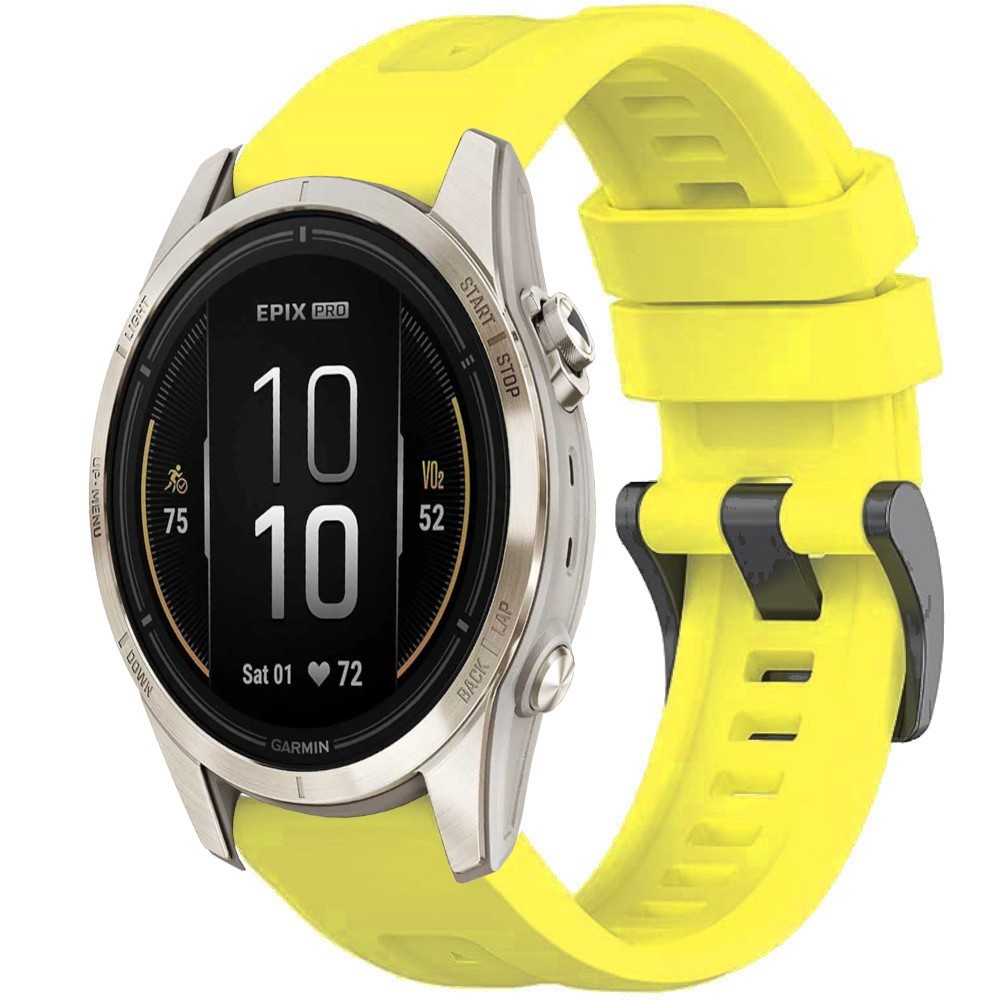 Estuyoya Correa Silicona Básica Sport Garmin Epix Pro Gen 2 - 42mm Amarillo