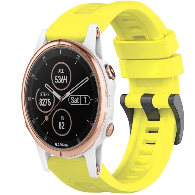 Estuyoya Correa Silicona Básica Sport Garmin Fenix 5S Amarillo