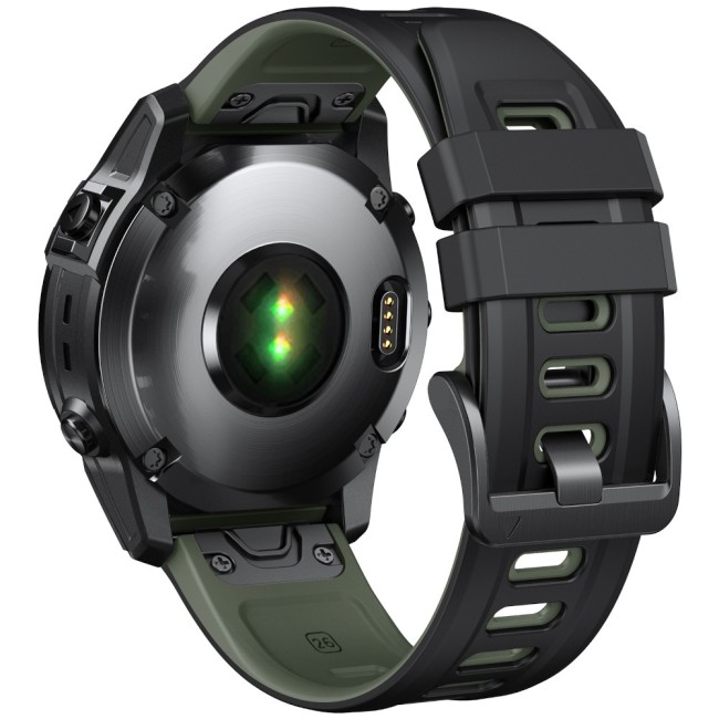 Estuyoya Correa 2 Colores Silicona Garmin Quatix 7X Verde,Negro