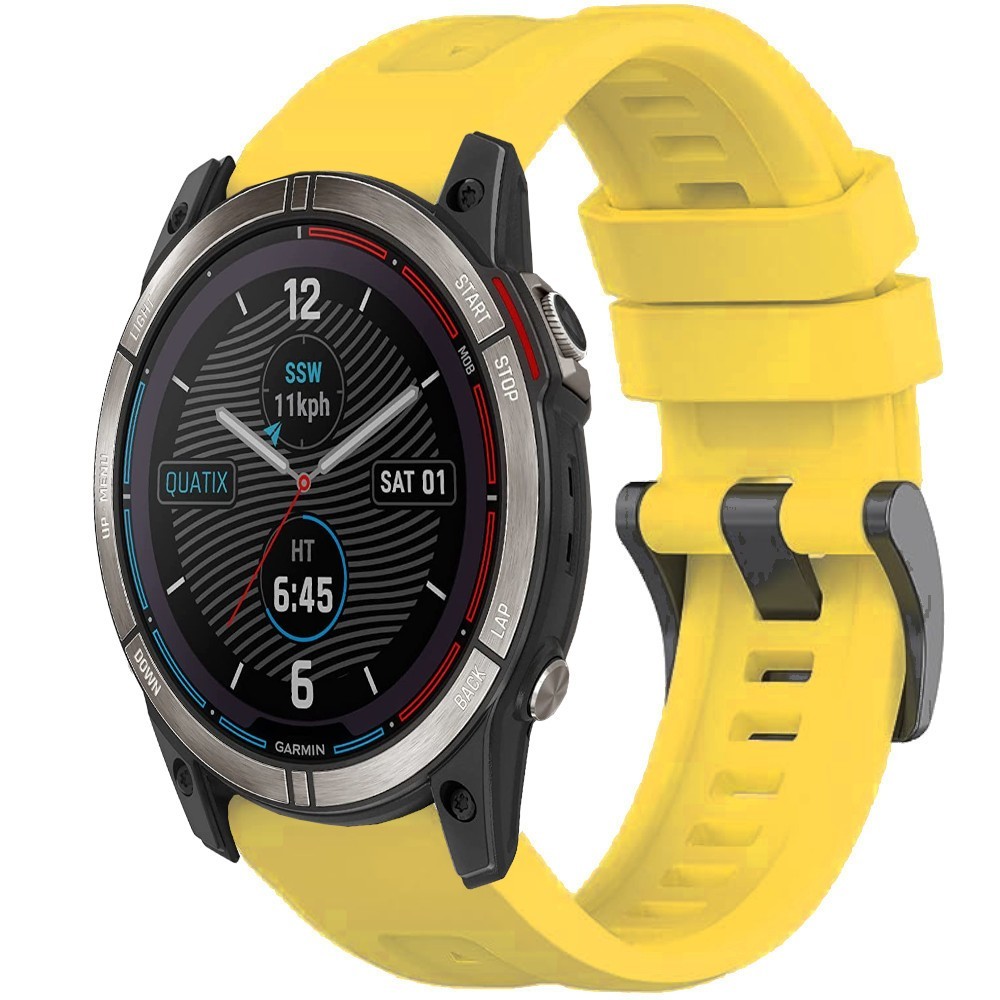 Estuyoya Correa silicona Básica Sport Garmin Quatix 7X Amarillo