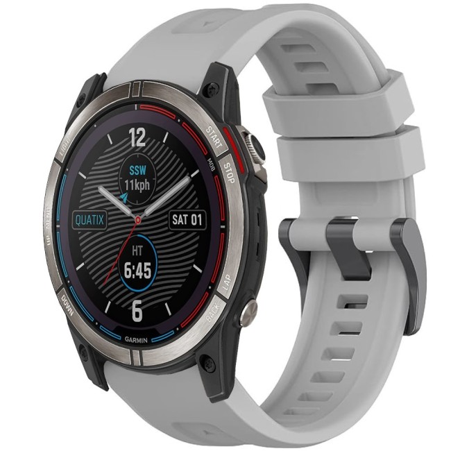 Estuyoya Correa silicona Básica Sport Garmin Quatix 7X Gris