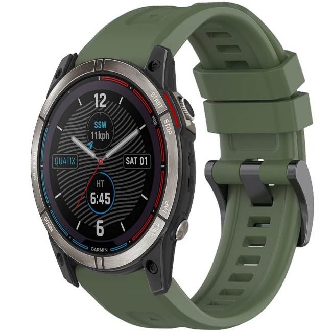 Estuyoya Correa silicona Básica Sport Garmin Quatix 7X Verde Militar