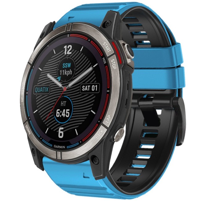 Estuyoya Correa silicona Deporte Garmin Quatix 7X Azul