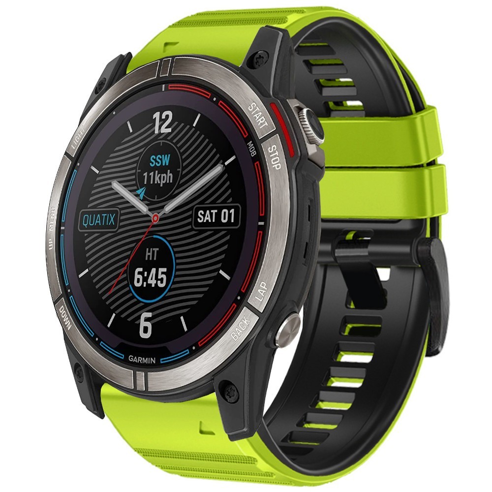 Estuyoya Correa silicona Deporte Garmin Quatix 7X Verde Lima