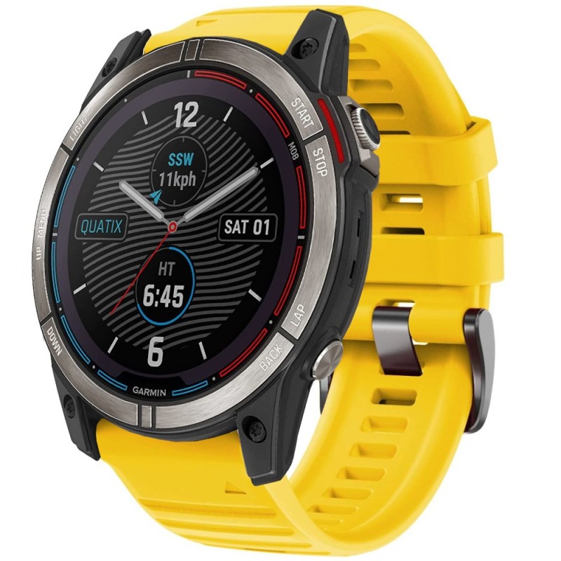 Estuyoya Correa Deportiva silicona Full Color Garmin Quatix 7X Amarillo