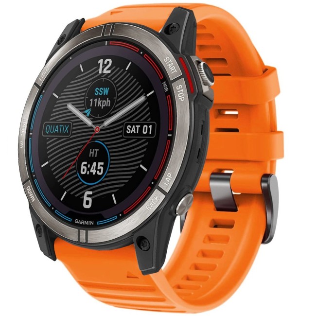 Estuyoya Correa Deportiva silicona Full Color Garmin Quatix 7X Naranja