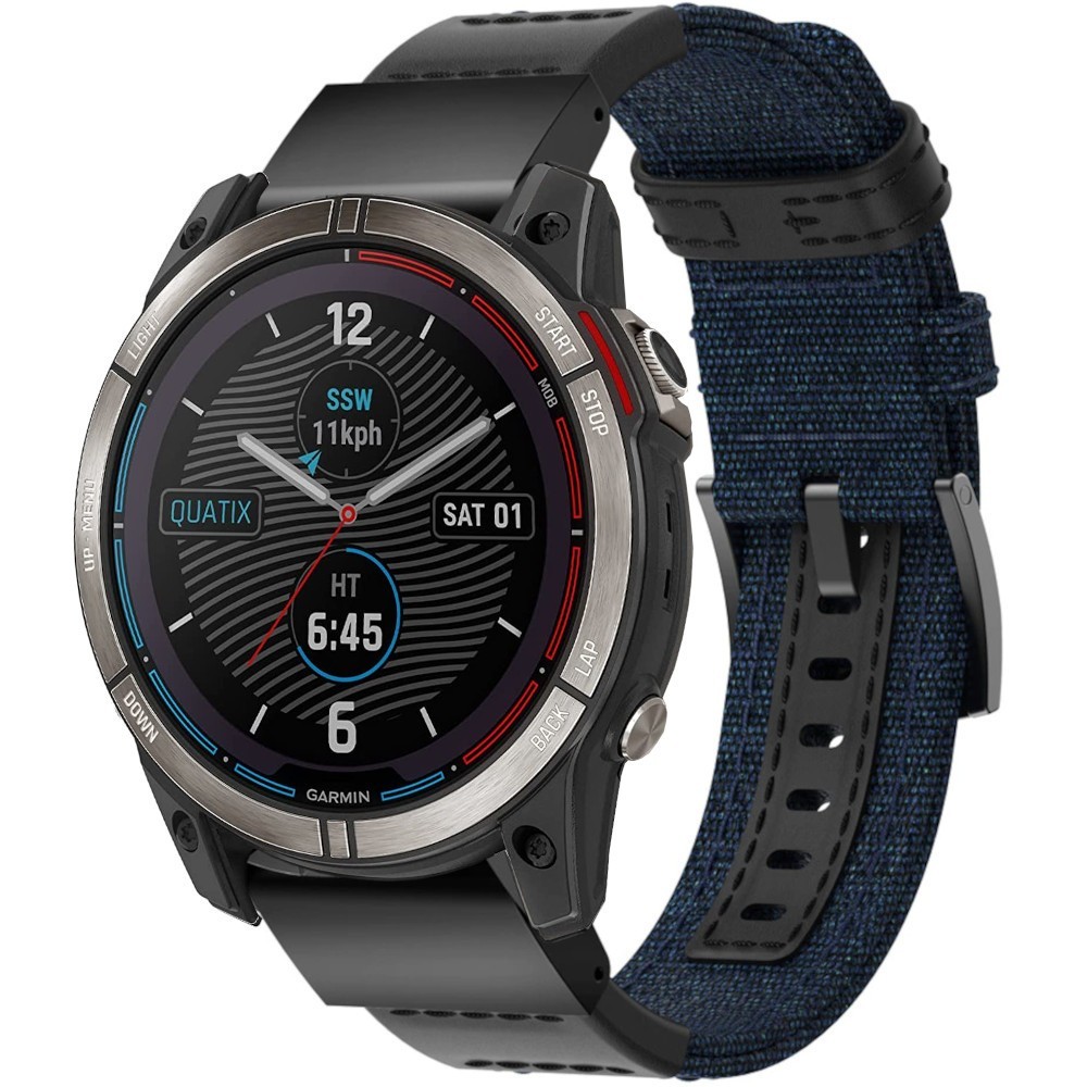 Estuyoya Correa nylon balistico Garmin Quatix 7X azul