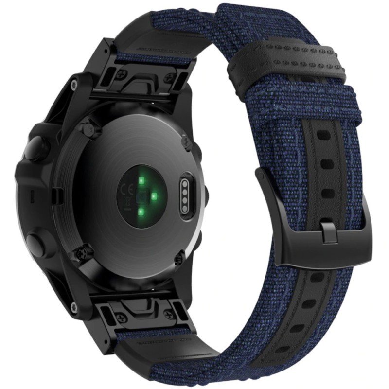 Estuyoya Correa nylon balistico Garmin Quatix 7X azul