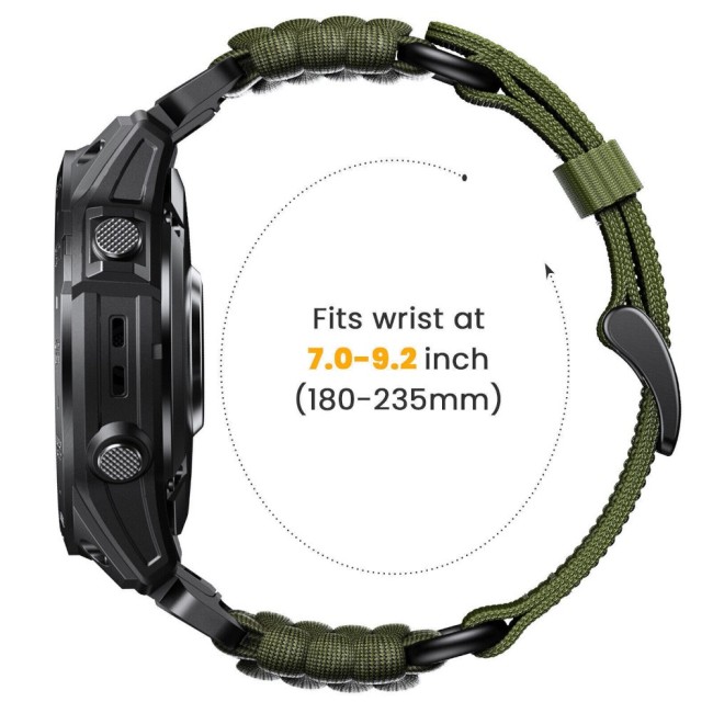 Estuyoya Correa nylon Paracord Garmin Quatix 7X Verde