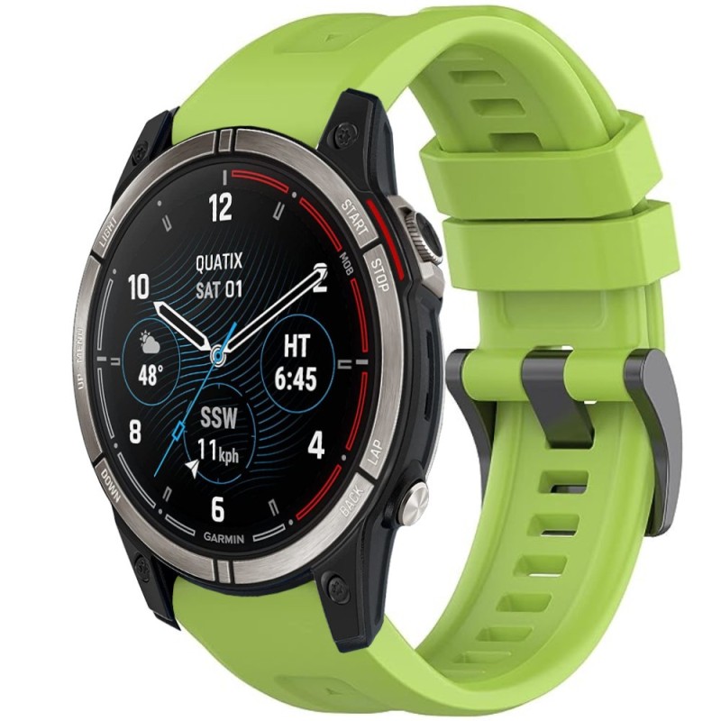 Estuyoya Correa silicona Básica Sport Garmin Quatix 7 Verde Lima