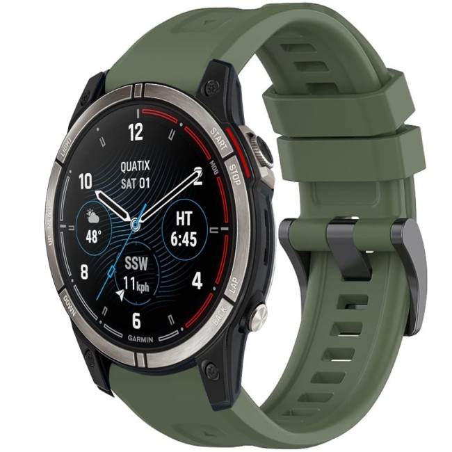 Estuyoya Correa silicona Básica Sport Garmin Quatix 7 Verde Militar