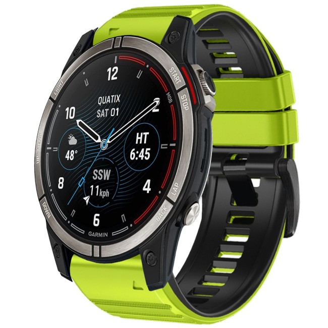 Estuyoya Correa silicona Deporte Garmin Quatix 7 Verde Lima